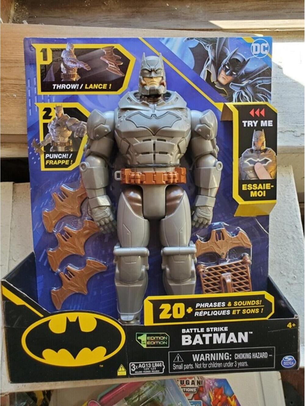 DC Comics Battle Strike Batman Talking  Action Figure Deluxe 20 Phrases 12” New
